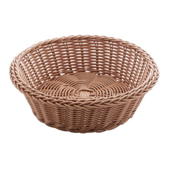 Cesta 21,8x6,5cm De Rattan Plástico Redonda